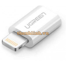 Bộ chuyển đổi chứng nhận MFI Lightning ra micro USB model US164 trắng Ugreen 20745