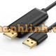 Cáp USB 2 0 Data link US166 đen 2M Ugreen 20233