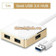 USB 3.0 4 Port Hub model US168 vàng 1M Ugreen 20784
