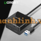 USB 3.0 4 Port Hub model US168 đen 1M Ugreen 20787
