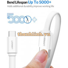Cáp dẹp USB 3.0 ra USB-C model US172 trắng 1m Ugreen 10692