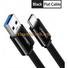 Cáp dẹp USB 3.0 ra USB-C model US172 đen 0,25m Ugreen 10695