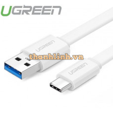 Cáp tròn USB 3.0 ra USB-C model US172 trắng 1m Ugreen 30623