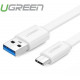 Cáp tròn USB 3.0 ra USB-C model US172 trắng 1m Ugreen 30623