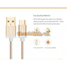 Cáp USB-C to USB 2.0 dài 0,5m màu Gold chính hãng Ugreen 20859 cao cấp