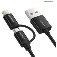 Cáp dữ liệu USB ra Micro USB + Mini USB model US178 0,5M Ugreen 40770