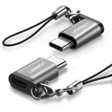 Bộ chuyển đổi vỏ nhôm USB-C đực ra Micro USB cái model US189 xám Ugreen 30511