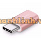 Bộ chuyển đổi vỏ nhôm USB-C đực ra Micro USB cái model US189 vàng hồng Ugreen 30512