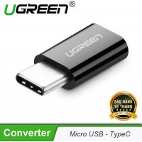 Bộ chuyển đổi vỏ nhôm USB-C đực ra Micro USB cái model US189 xám 0 Ugreen 40945