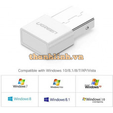 Bộ chuyển đổi APTX Bluetooth 4.0 Receiver USB model US192 trắng Ugreen 30723