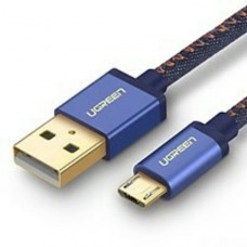 Cáp dữ liệu USB 2.0 ra Micro USB + Type-C model US196 xanh 0,5M Ugreen 30571