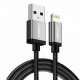 Cáp Lightning ra USB ( vỏ nhôm dây bện ) MFI model US199 đen 0,5M đen 0,5M Ugreen 40984