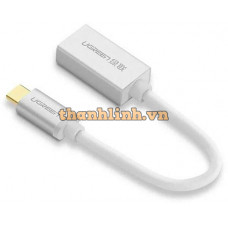 Cáp bện USB Type-C OTG 2.0 model US203 trắng Ugreen 40325