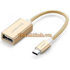Cáp bện USB Type-C OTG 2.0 model US203 vàng hồng vàng hồng Ugreen 40327