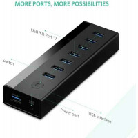 Bộ chuyển đổi USB 3.0 7 ports HUB với 5V power model US219 đen Ugreen 30845