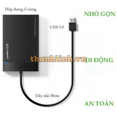 Cáp 2 5 hard disk box với model US221 đen Ugreen 30848