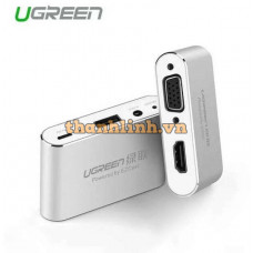 Bộ chuyển đổi cổng đa năng HDMI + VGA cho điện thoại, máy tính bảng chính hãng Ugreen 30522 cao cấp