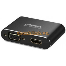 Bộ chuyển đổi Iphone ra HDMI và VGA model US228 đen Ugreen 30963
