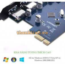 Bộ chuyển đổi xe hơi d PCI E to USB3 0+ LAN Gigabit model US230 80CM 80CM Ugreen 30775