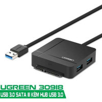 Đồ đọc thẻ bộ chuyển đổi với Hub và USB 3.0 ra SATA III model US231 EU Type EU Type Ugreen 30918