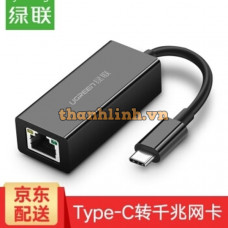 Cáp USB Type-C to Lan 10/100/1000Mbps chính hãng Ugreen 50307 cao cấp