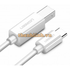 Cáp trắng B USB Type-C ra USB model US241 trắng 1,5M Ugreen 40417