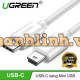 Cáp sạc USB Type-C to Mini USB dài 1,5m chính hãng Ugreen 40418 màu trắng cao cấp