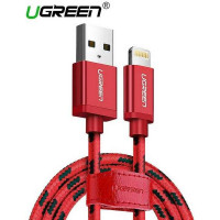 Cáp bện USB 2 0 ra Lightning US247 đỏ 0 25M đỏ 0 25M Ugreen 40477