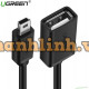 Cáp dẹp MIni USB đực ra USB cái OTG model US249 Staight đen Ugreen 40703