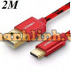 Cáp bện sạc và truyền dữ liệu USB 2.0 ra Type-C model US250 đỏ 0,5M Ugreen 40483