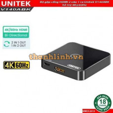 Bộ gộp cổng HDMI 2 vào 1 ra Unitek V140ABK hỗ trợ 4K@60Hz