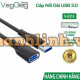 Cáp Nối Dài USB 3.0 Dài 1.5m VegGieg V-U315, Tốc độ 5gbps, dây nhựa PVC, mạ Crom
