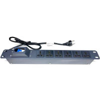 Thanh nguồn PDU 6 chấu C13 -MCB 20A Unirack UNR P6M20/1U-C13