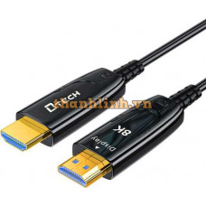 Cáp quang HDMI 20M Dtech DT-HF8020 cao cấp 8K chính hãng