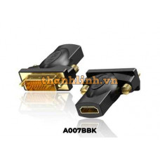 Đầu Chuyển Đổi DVI -> HDMI 1080P@60Hz UNITEK A007BBK