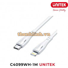 Cáp chuyển đổi cổng Type-C ra cổng Lightning dài 1M Unitek C4099WH