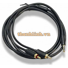 Cáp Loa 3.5mm -> 2 Hoa Sen Dài 1.5M/3M UNITEK C9021BK/C9022BK