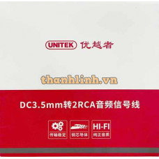 Cáp Đổi 3.5mm -> 2 RCA UNITEK C9028BK