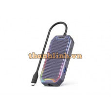 Bộ Chuyển Đổi 7 Cổng Type-C ->USB + Type-C +HDMI 4K@60Hz + DP + RJ45 + PD100W UNITEK D029F