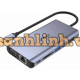 Bộ Chuyển Đổi 7 Cổng Type-C -> HDMI + VGA + USB3.0 + LAN + PD 100W UNITEK D1019B