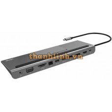 Hub Chia 6 Trong 1 Type-C -> USB 3.1 + HDMI + DP + VGA + LAN + TF/SD UNITEK D1022A
