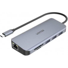 Cáp Type-C ra 3 USB 3.0 + HDMI + VGA + LAN + TF/SD/PD Unitek D1026B