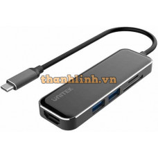 Cáp Type-C -> USB 3.1 + HDMI + TF/SD UNITEK D1036A