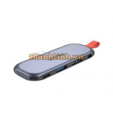 Bộ Chuyển Đổi 4 Cổng Type-C -> USB 3.0 + AUDIO + HDMI 4K@30Hz +TF/SD UNITEK D1070A