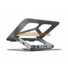 Giá Đỡ Laptop Xoay 360 Kèm Hub Type-C UNITEK D1109A