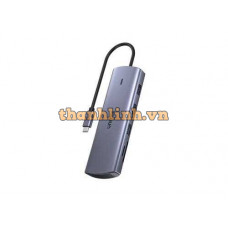 Bộ Chuyển Đổi 9 Cổng Type-C -> USB-A + HDMI + VGA + LAN + CardReader + PD 100W UNITEK D1113A