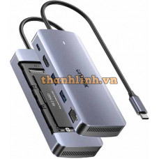 Hub Chia 4 Trong 1 Type-C -> HDMI + LAN + USB + Type-C Tích Hợp SSD UNITEK D1120A01