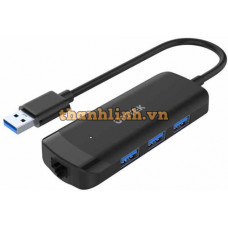 Hub Chia 2 Trong 1 USB3.0 -> USB3.0 + LAN UNITEK H1111A