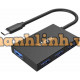Hub Chia 4 Cổng TYPE-C -> USB3.0 UNITEK H1301A