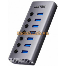 Bộ Chia 7 Cổng USB3.0 Có Công Tắc UNITEK H1314A01-EU
